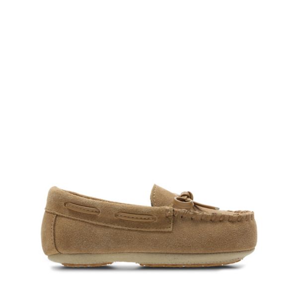 Clarks Boys Crackling Flo Casual Shoes Brown | CA-9142706